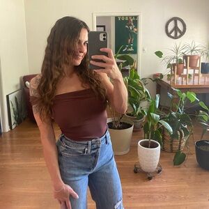 Silky one shoulder blouse